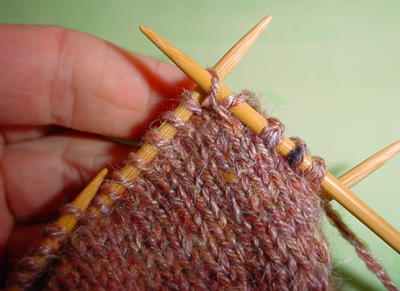 tricoter une maille endroit double